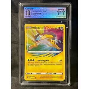 2020 Pokémon Raikou #50 Vivid Voltage SWSH ArenaClub Graded GEM MINT 10